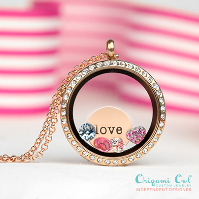 Gold Living Locket with Crystals and Love Plate.jpg